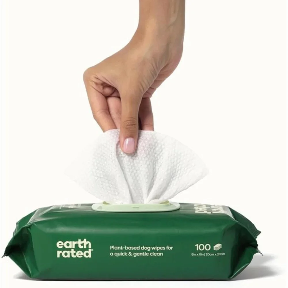 100 Count Thick Plant Based Grooming Dog Wipes‎